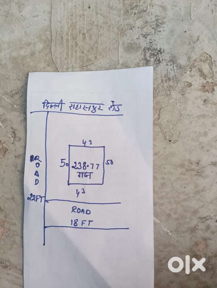 238.77 गज का प्लॉट है जो मेट्रो हॉस्पिटल और राज पैलेस रोड से 100 मीटर