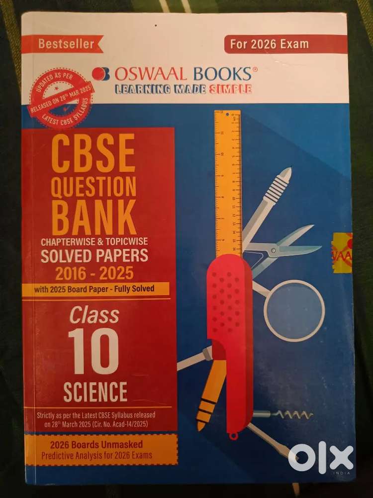 Oswaal CBSE Class 10 Science & Math Q. B. & Solved Papers 2016-2025
