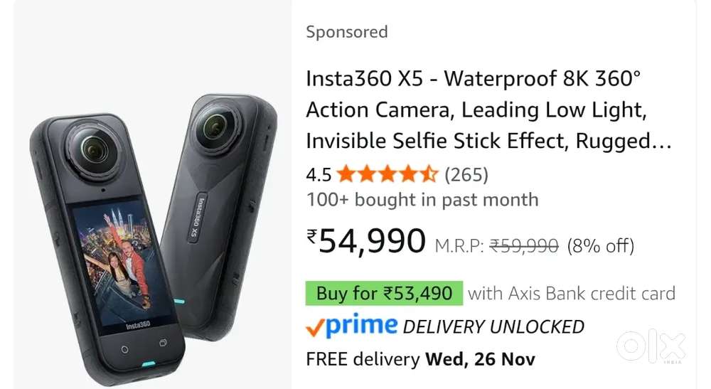 insta 360 X5 
8K Action Camera