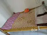 Kayiru kattil with cotton threads and pure teak wood frame cot