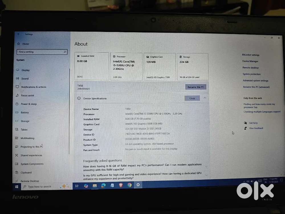 Lenovo ThinkPad T450