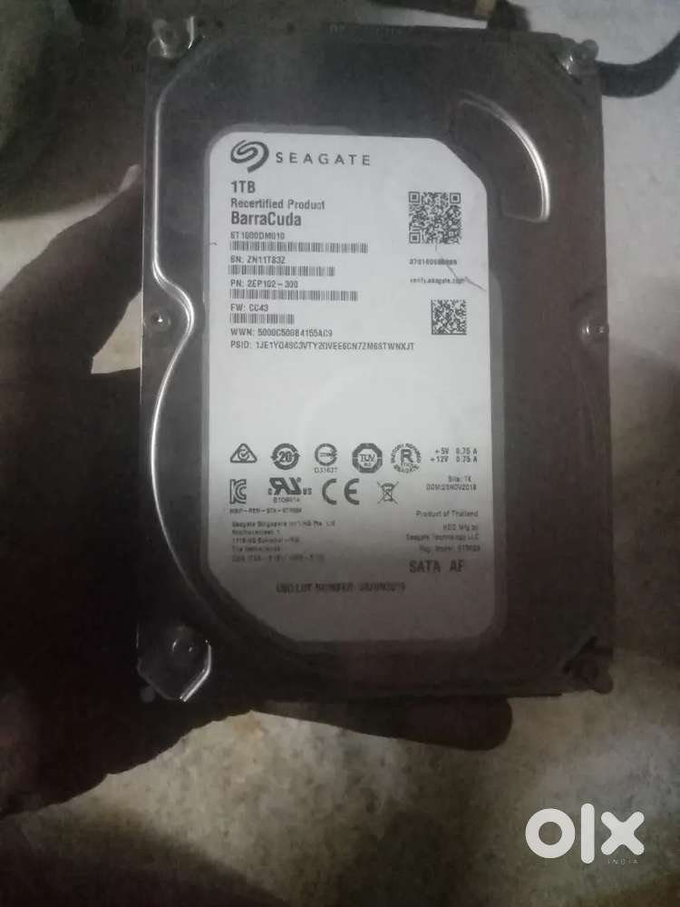 Slightly used 1 TB and 500GB hard disk (worked)