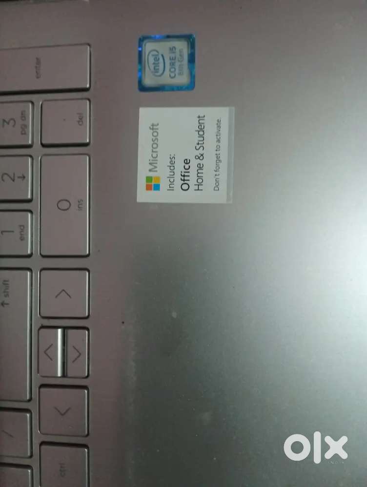 Hp laptop core i5 8th generation all working 64 but 256 ssd