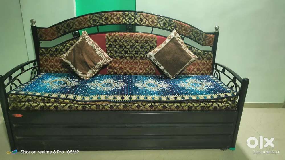 Iron sofa cum bed