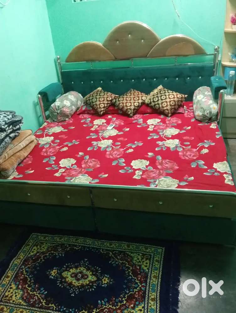 Steel heavy sofa cum bed with storage box