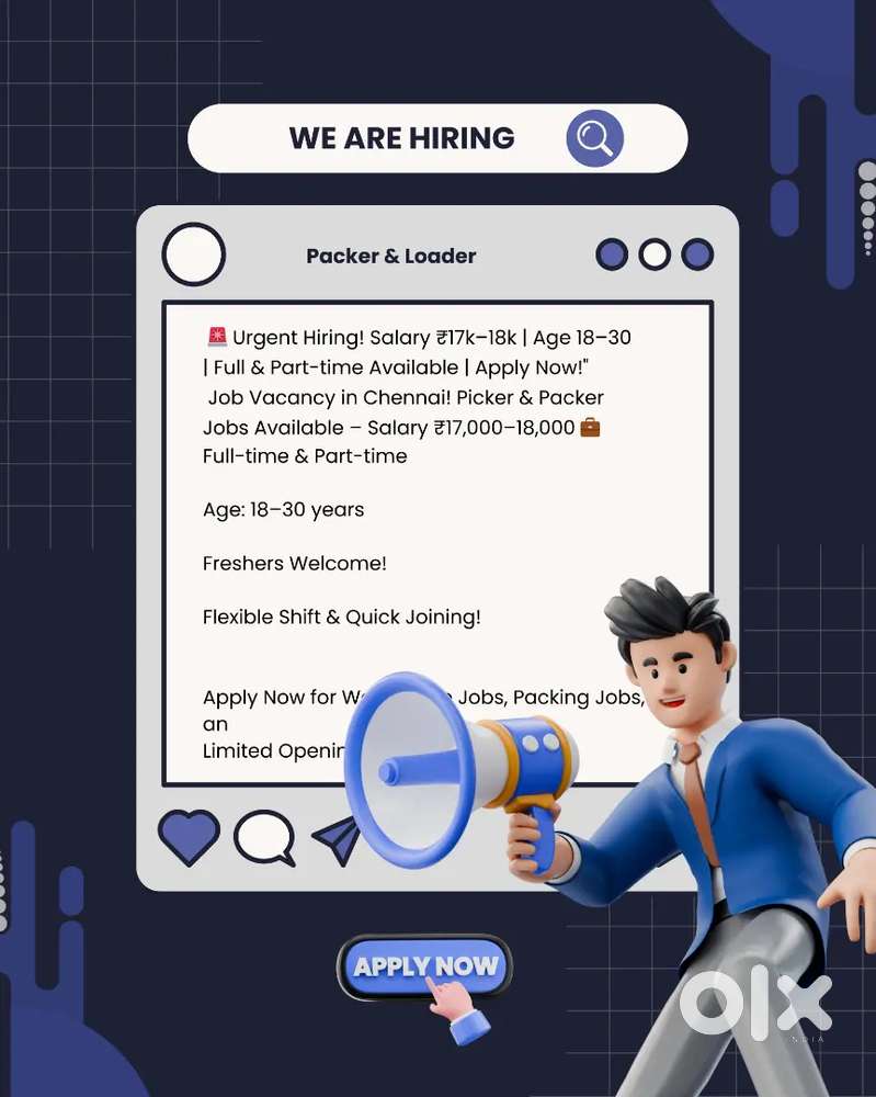 Immediate Vacancy – Picker / Packing Staff