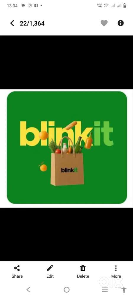 Hiring for Hyderabad blinkit delivery boy job