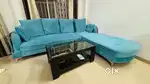 L-Shaped Sofa, Center table, Tv Unit and Iron bed|Moving out sale