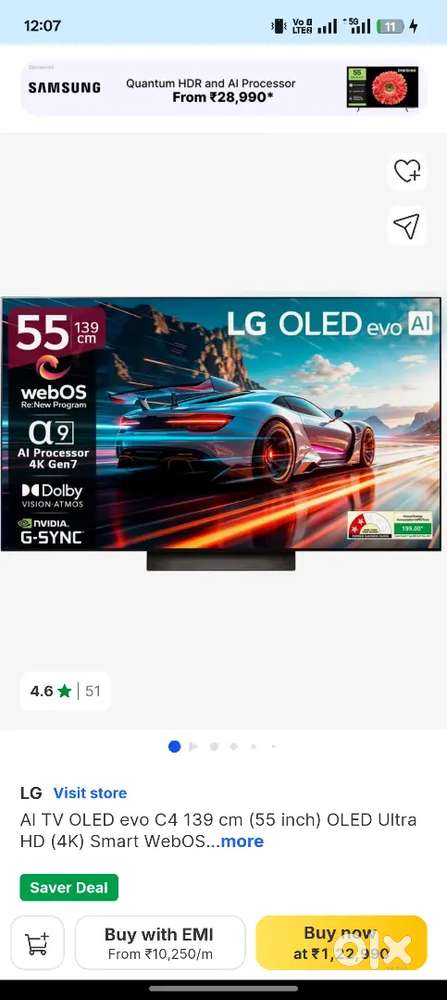 LG OLED TV 55 INCHI