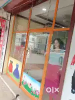 Shop glass door,counter and aluminium rack