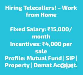 Telecaller required English Hindi Marathi is plus point