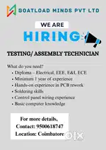 Electrical Testing/ Mechanical Assembly