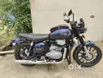 Jawa 42 nebula blue with alloy wheels