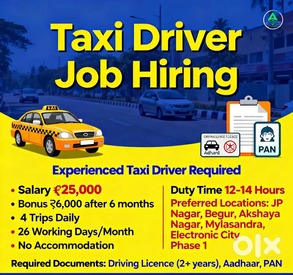 Taxi driver job for company duty