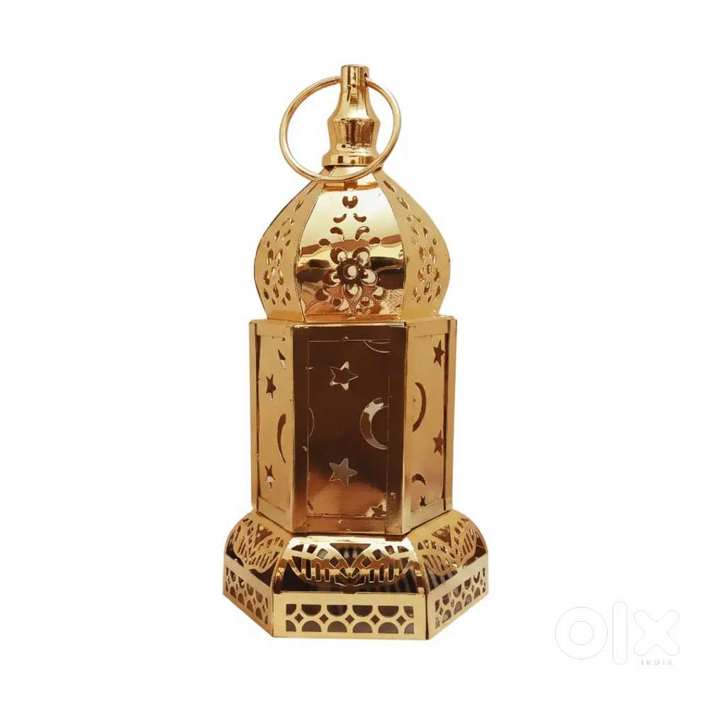 Decorative Traditional Gold LED Lanterns (Runs on 3 Coin cell battery)