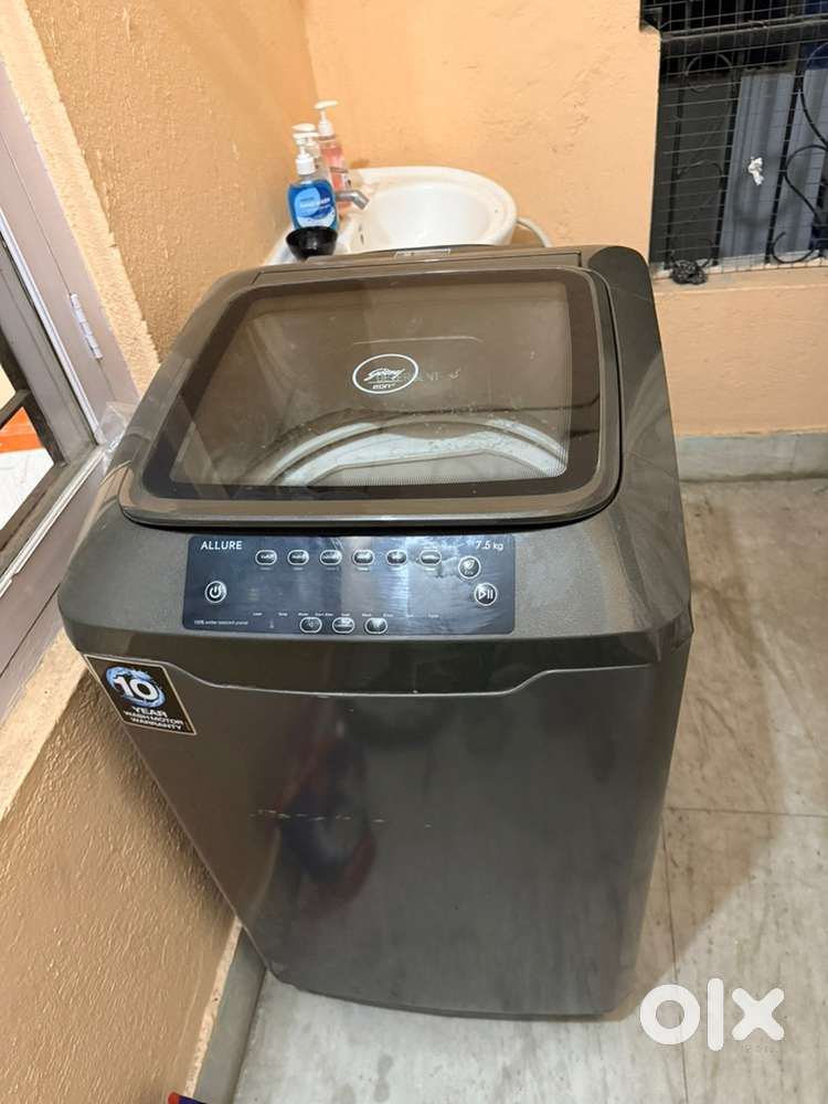 Fully automaticGodrej brand 7.5 Kg,Washing machine with 5 star ratings