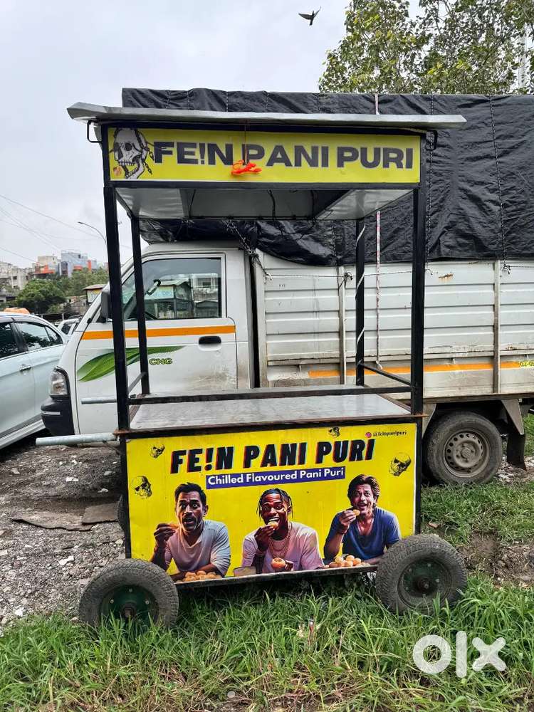 Food Cart (Nasta Laari) + Bartan + Battery & charger  laari setup