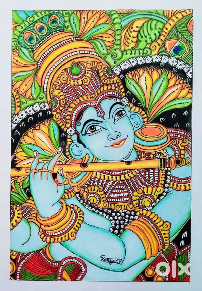 Loard krishna mural art