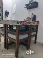 Wooden dining table 4 seater
