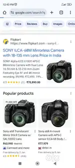 SONY ILCA-68M Mirrorless Camera with 18-55 mm lens