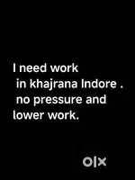 I am Sujal Patidar from Khajrana,Indore and i need work near khajrana.