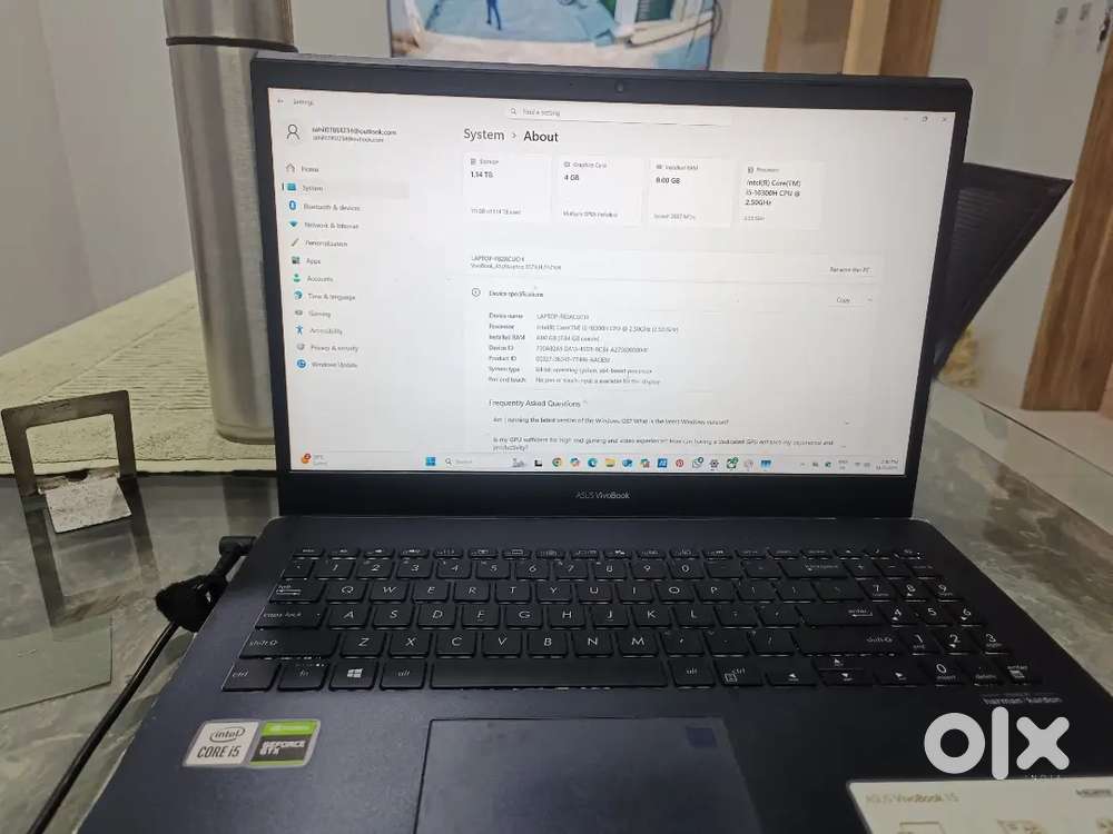 Asus vivobook 15 i5  1TB Storage 8Gb ram NVIDIA GeForce Gtx 1650