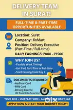 Part-time / Full-time Delivery in Surat