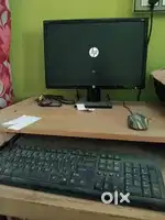 Hp full set dekstop, monitor, keyboard, mouse, power suplier