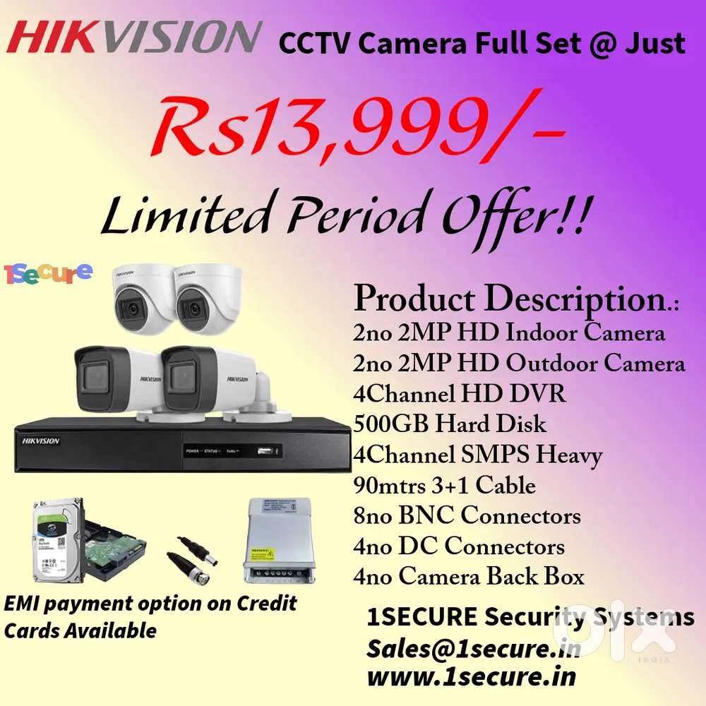 4no Hikvision CCTV Camera Full Set – Best Price!