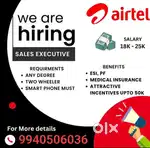Required Airtel store sales executive & Field excutive