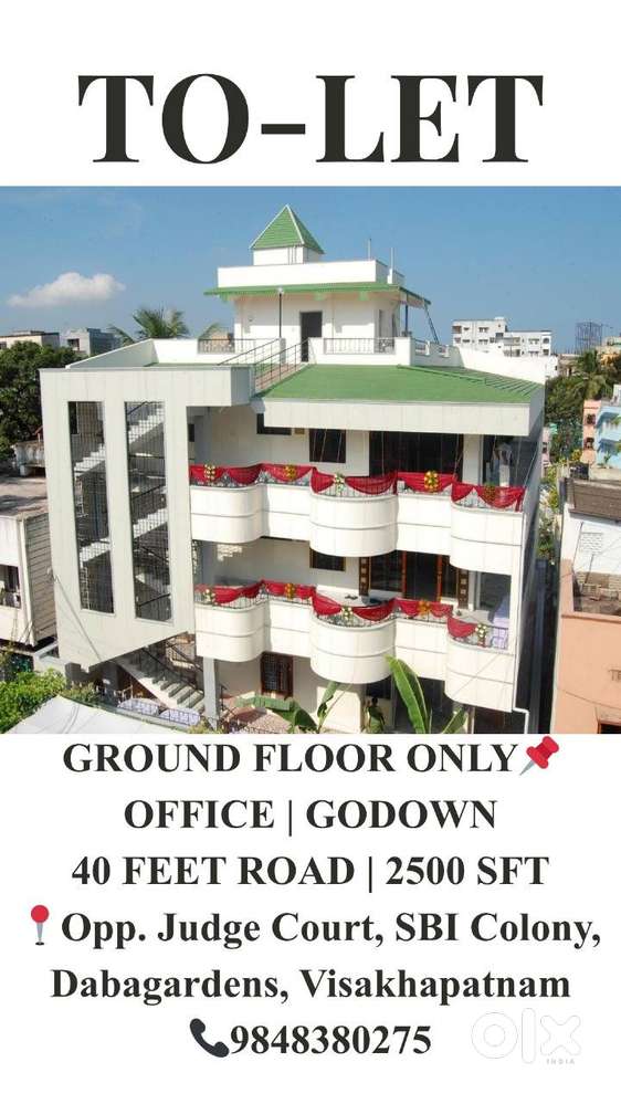 Ground floor covering 2500sft is for rent at dabagardens