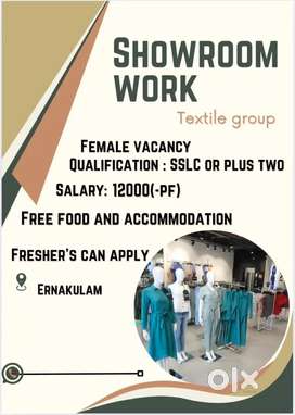 SALES GIRLS VACANCY AT ERNAKULAM