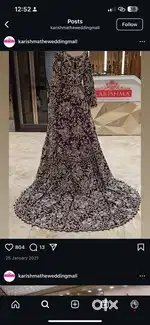 Purple wedding heavy dress