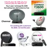 AIRTEL DTH ! TATÀ ! SUNDIRECT ! PLÀY ! DISHTV ! VIDEOCON D2H ! LED TV