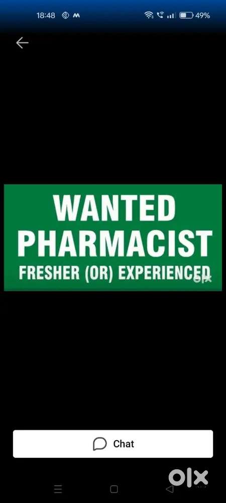 Hiring Pharmacist for Medical Shop near Ecity Phase 1 (4 PM–10 PM)