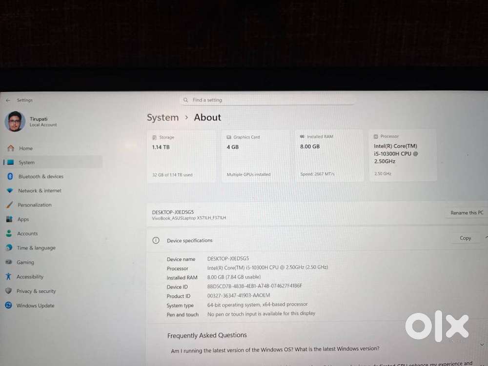 Asus Vivobook V15 (i5 10th Gen  GTX 1650  512GB SSD  8GB RAM) —