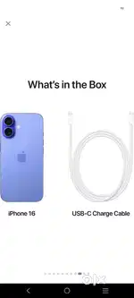 iPhone 16 blue colour new mobile