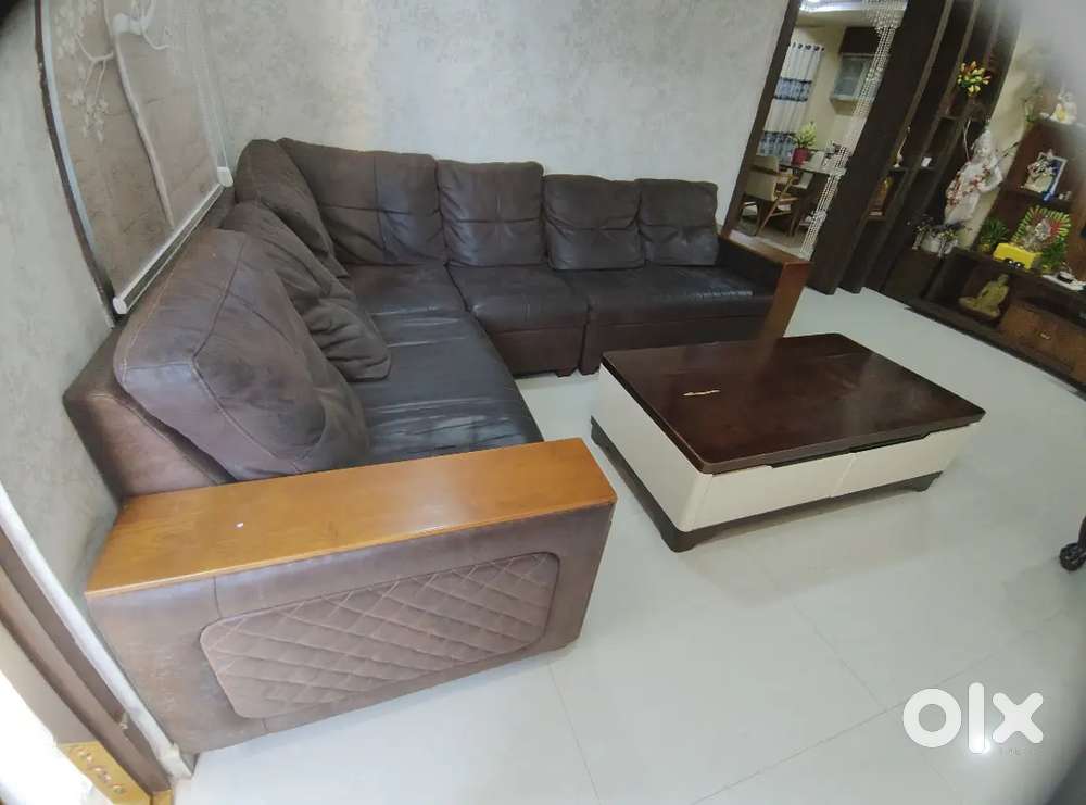 Six Seater L shape Sofa Set