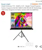 Projector, 80 inch screen