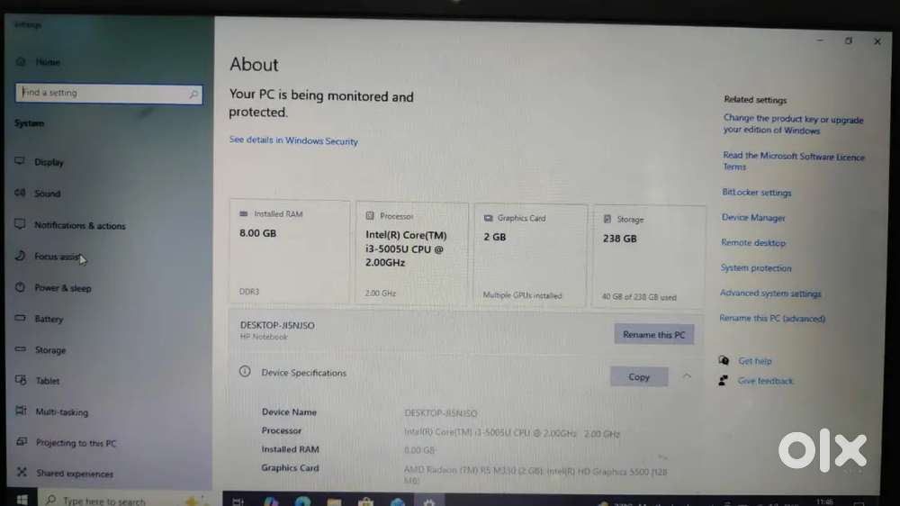 HP Laptop Notebook i3 5th gen