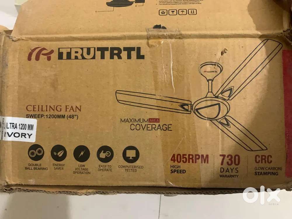 White TRUTRTL Ceiling Fan