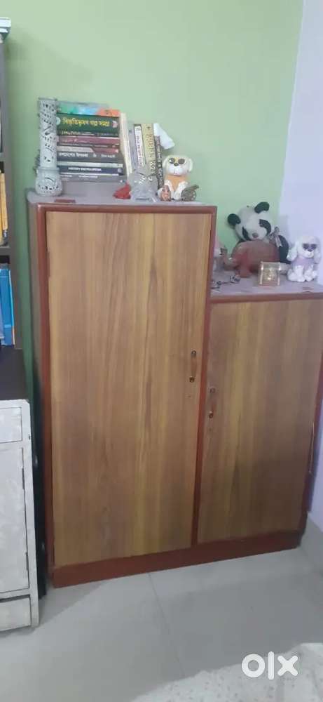 A two door wardrobe.