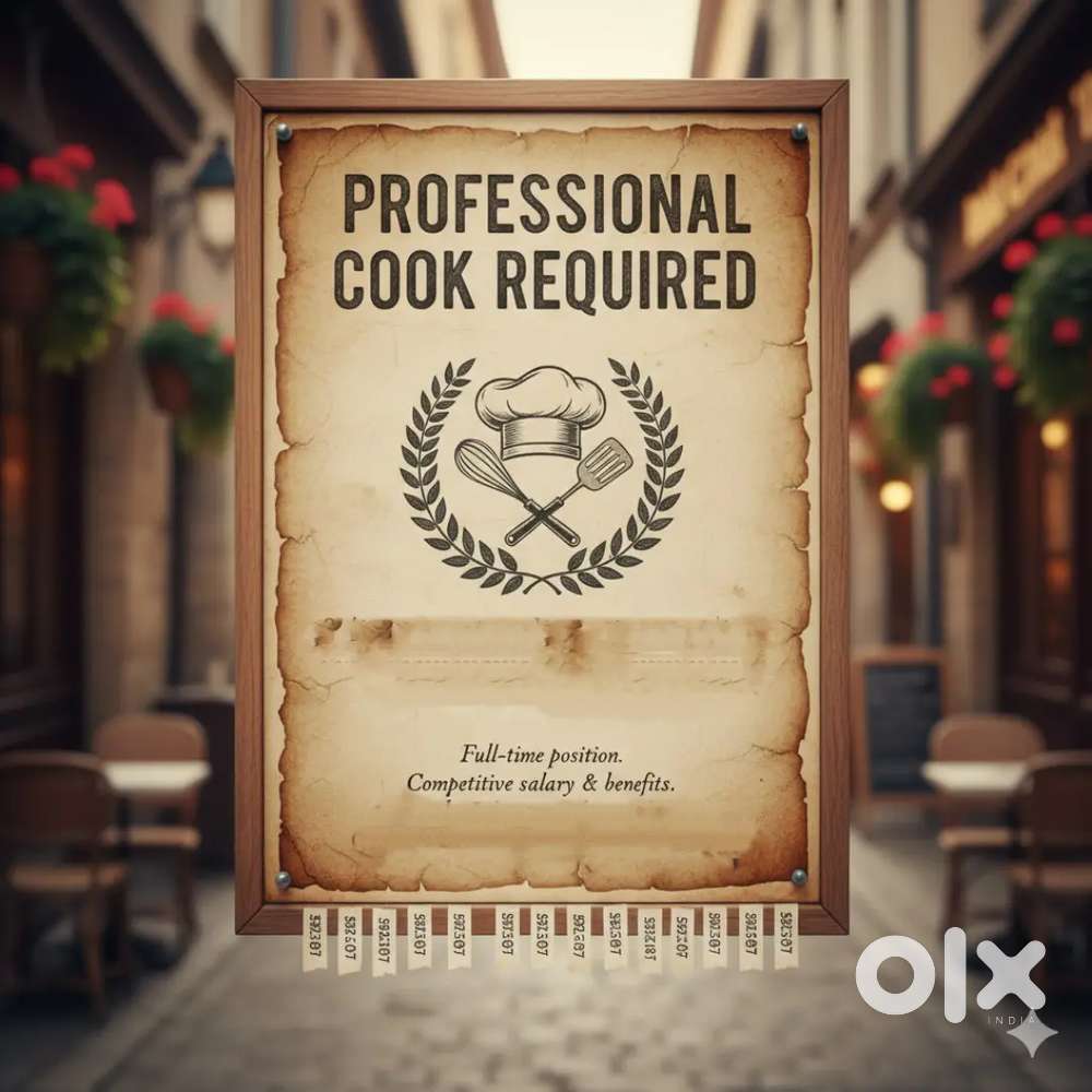 Professional cook required