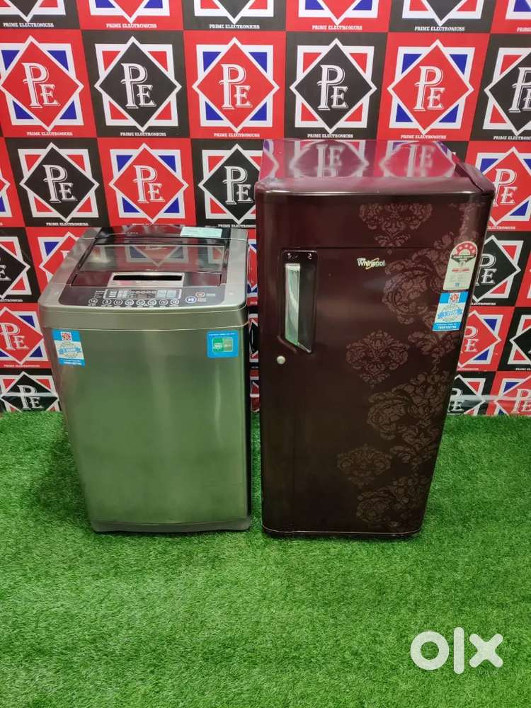 -1 Whirlpool maroon flower and LG croming very less used combo -l_--