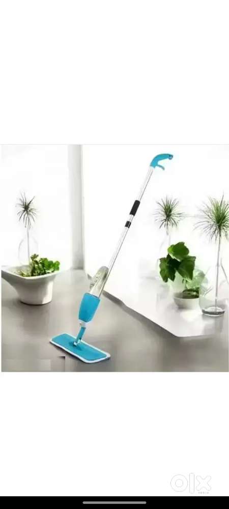 Spray flat mop for floor cleaning. Wet and dry mop