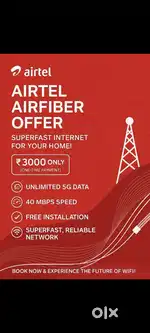 Airtel SIM and wifi router available