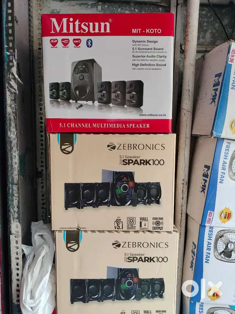 ZEBRONICS 5.1 HOME THEATRE SPEAKER SUBWOOFER 100 WATTS 1 YEAR WARRANTY