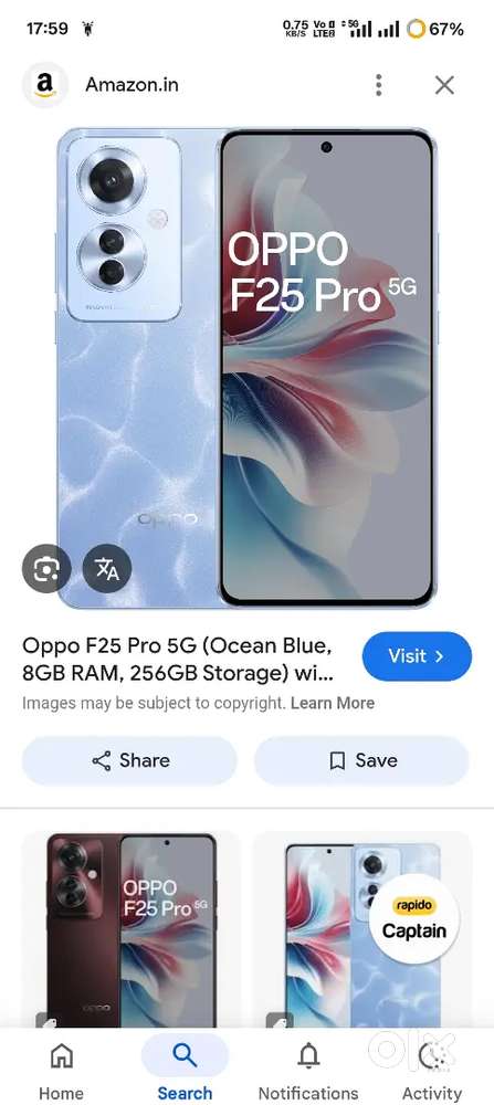 Oppof25 pro  8/128 gb rem tip top condition