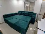 Triple folding sofa cumbed with lounge