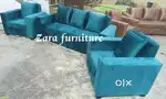 Blue finish sofa set
